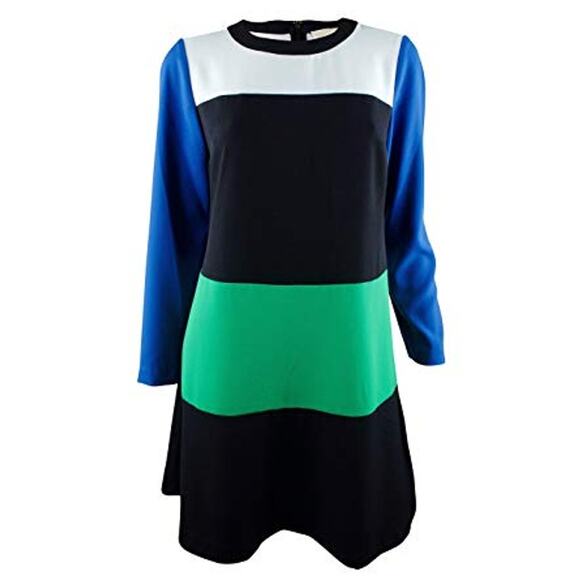 MICHAEL Michael Kors Long Sleeve Colorblock Sheath Dress - Picture 4 of 11